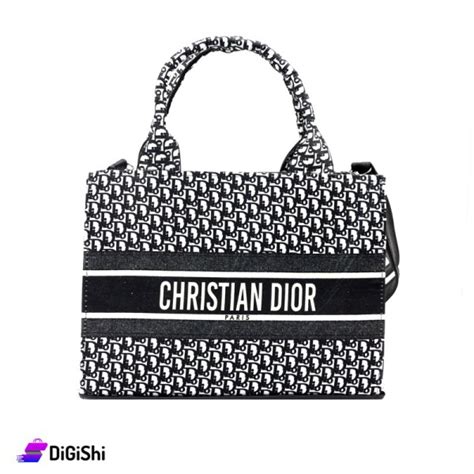 dior bag black white